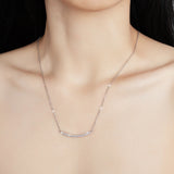 collier or blanc et diamant