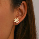 boucle d oreille flocon de neige