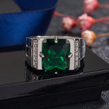 bague homme emeraude