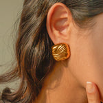 boucles d'oreilles plaque or