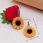 boucles d'oreilles tournesol