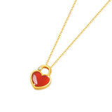 collier coeur rouge