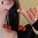 boucle d'oreille cerise