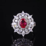 bague pierre rouge