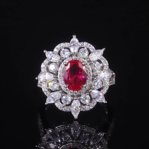 bague pierre rouge