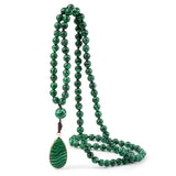 collier pierre verte