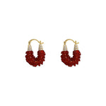 boucles d oreilles rouges