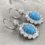 boucle d'oreille turquoise veritable