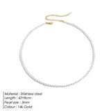 collier perle blanche