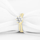 bague diamant or jaune