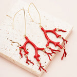 boucle d'oreilles corail