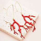 boucle d'oreilles corail