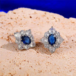 boucle d'oreilles bleu roi