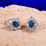 boucle d'oreilles bleu roi