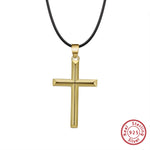 collier croix homme or