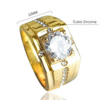 Bague chevalière homme, avec une pierre rectangulaire au centre et des indications sur sa taille et son poids.
