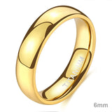 Bague mariage homme en titane 6 mm, de couleur dorée, avec l'inscription "TITANIUM" gravée à l'intérieur de l'anneau.