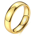 Bague mariage homme en titane dorée, d'une épaisseur de 6 mm.