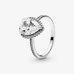 Bague diamant avec anneau couleur argent 