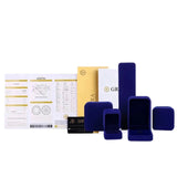 Packaging et certificant pour la bague diamants en argent avec moissanite.