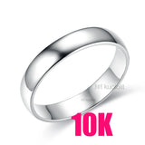 Bague homme or blanc 10 carats avec anneau très lisse.