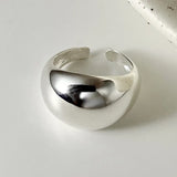 Grosse bague argent sterling 925 à design ouvert, donc taille ajustable.