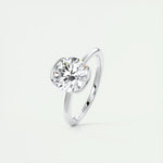 Bague solitaire en argent sterling 925 avec pierre centrale scintillante.