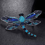 Broche libellule de couleur bleu pour femme